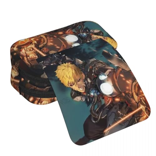 Anjinguang Saitama Federmäppchen Genos/Tatsumaki Tasche Stiftebox Aufbewahrung Große Kapazität Langlebig Schüler Federmäppchen Schreibwaren Cartoon Stifttasche Schulbedarf, Typ 4, 21x10x7.5cm von Anjinguang