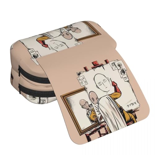 Anjinguang Saitama Federmäppchen Genos/Tatsumaki Tasche Stiftebox Aufbewahrung Große Kapazität Langlebig Schüler Federmäppchen Schreibwaren Cartoon Stifttasche Schulbedarf, Typ 5, 21x10x7.5cm von Anjinguang