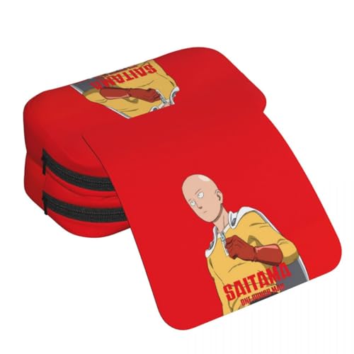 Anjinguang Saitama Federmäppchen Genos/Tatsumaki Tasche Stiftebox Aufbewahrung Große Kapazität Langlebig Schüler Federmäppchen Schreibwaren Cartoon Stifttasche Schulbedarf, Typ 8, 21x10x7.5cm von Anjinguang