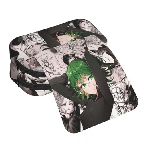 Anjinguang Saitama Federmäppchen Genos/Tatsumaki Tasche Stiftebox Aufbewahrung Große Kapazität Langlebig Schüler Federmäppchen Schreibwaren Cartoon Stifttasche Schulbedarf, Typ 9, 21x10x7.5cm von Anjinguang