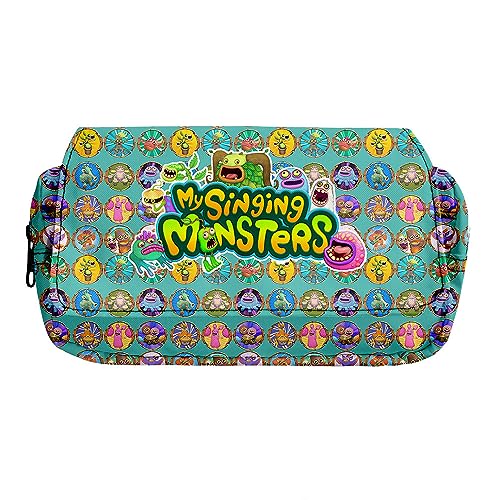 Federmäppchen für Kinder, Motiv: My Singing Monsters, Anime, Schreibwaren, Studenten, große Kapazität, Cartoon-Aufbewahrung, Stifttasche für Teenager, Jungen, Mädchen, Geschenke, Typ 10, 21*10*7.5cm von Anjinguang