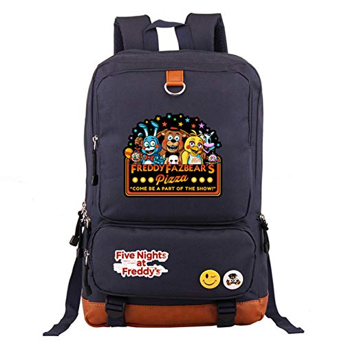 Five Nights Fre-ddy Rucksack für Mädchen Kinder FNAF Schultasche Kinder Büchertasche Frauen Casual Daypack Cartoon Niedlicher Bär Lässiger Stilvoller Schulrucksack Große Größe, Typ2, 29x13x44cm von Anjinguang