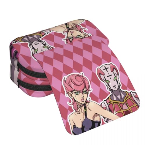 JJBA Federmäppchen Star Platinum/Dio Brando/Cujoh Jolyne Federmäppchen Anime-Druck Federmäppchen Große Kapazität Doppelschichten Reißverschluss Stiftebox Student Schreibwaren Box Geschenke, Typ 13 von Anjinguang