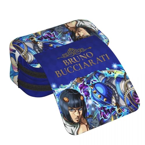 JJBA Federmäppchen Star Platinum/Dio Brando/Cujoh Jolyne Federmäppchen Anime-Druck Federmäppchen Große Kapazität Doppelschichten Reißverschluss Stiftebox Student Schreibwaren Box Geschenke, Typ 6 von Anjinguang