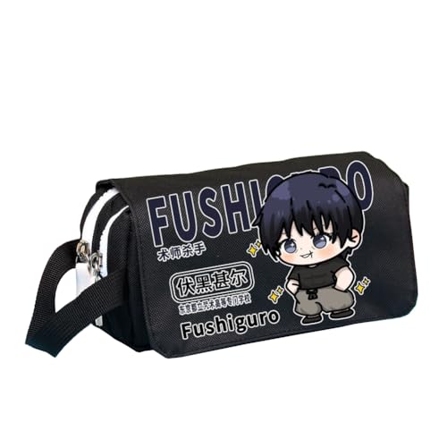 JJK Federmäppchen Gojo Satoru Anime Bedrucktes Federmäppchen Große Kapazität Doppellagige Federtasche Studenten Schulbedarf Geschenke, Typ 15, 20*10*8cm, Federmäppchen von Anjinguang