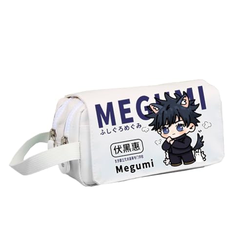 JJK Federmäppchen Gojo Satoru Anime Bedrucktes Federmäppchen Große Kapazität Doppellagige Federtasche Studenten Schulbedarf Geschenke, Typ 8, 20*10*8cm, Federmäppchen von Anjinguang