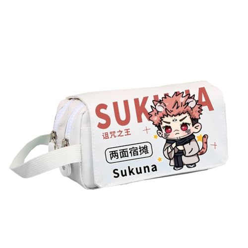 JJK Federmäppchen Gojo Satoru Anime Bedrucktes Federmäppchen Große Kapazität Doppellagige Federtasche Studenten Schulbedarf Geschenke, Typ 9, 20*10*8cm, Federmäppchen von Anjinguang