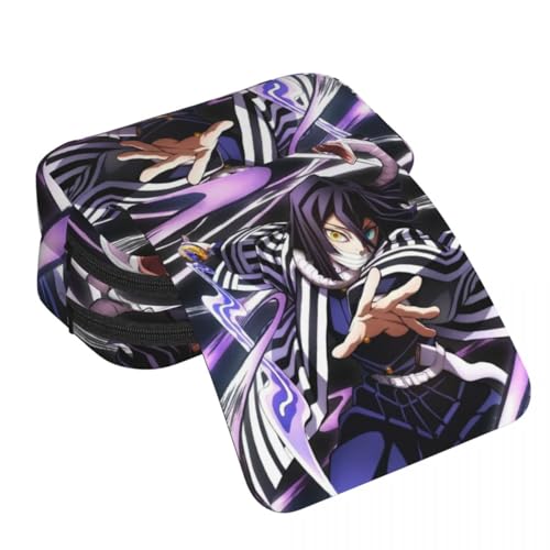 Kamado Tanjiro Federmäppchen Kamado Nezuko/Rengoku Kyoujurou Federmäppchen Anime Druck Federmäppchen Große Kapazität Doppelschichten Reißverschluss Bleistift Box Student Schreibwaren Box Geschenke von Anjinguang