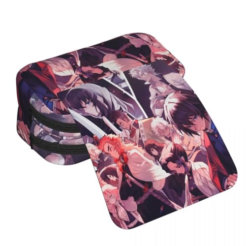 Kamado Tanjiro Federmäppchen Kamado Nezuko/Rengoku Kyoujurou Federmäppchen Anime Druck Federmäppchen Große Kapazität Doppelschichten Reißverschluss Bleistift Box Student Schreibwaren Box Geschenke von Anjinguang