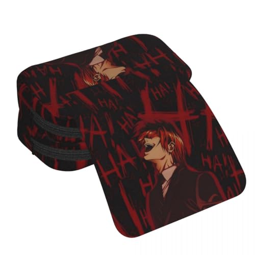Light Yagami Federmäppchen Anime Misa Amane/L Stiftebox Große Kapazität Schüler Stifttasche Reißverschluss 2 Schichten Tasche Schreibwaren Tasche Schulbedarf für Jungen Mädchen, Typ 5, 21x10x7.5cm von Anjinguang