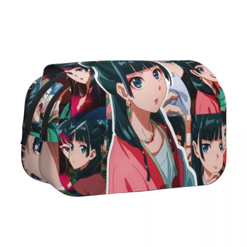 Maomao Federmäppchen Anime Jinshi/Maomao Federmäppchen Cartoon-Druck Federmäppchen Große Kapazität Doppelschichten Reißverschluss Stiftebox Student Schreibwaren Cartoon Stifttasche Geschenke, Typ 7 von Anjinguang