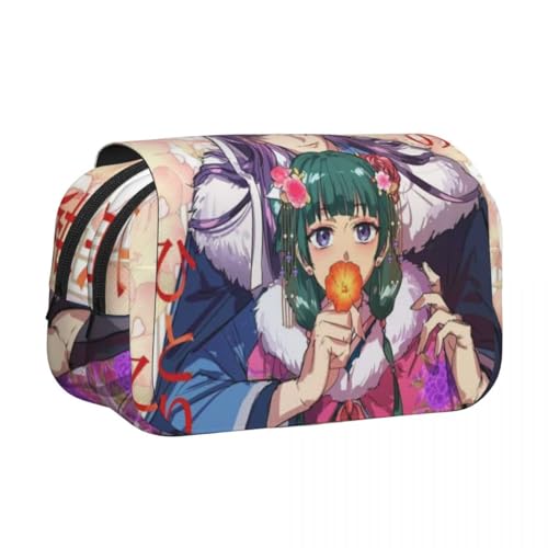 Maomao Federmäppchen Anime Jinshi/Maomao Federmäppchen Cartoon-Druck Federmäppchen Große Kapazität Doppelschichten Reißverschluss Stiftebox Student Schreibwaren Cartoon Stifttasche Geschenke, Typ 8 von Anjinguang