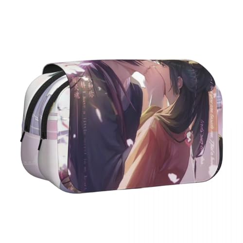 Maomao Federmäppchen Anime Jinshi/Maomao Federmäppchen Cartoon-Druck Federmäppchen Große Kapazität Doppelschichten Reißverschluss Stiftebox Student Schreibwaren Cartoon Stifttasche Geschenke, Typ 10 von Anjinguang