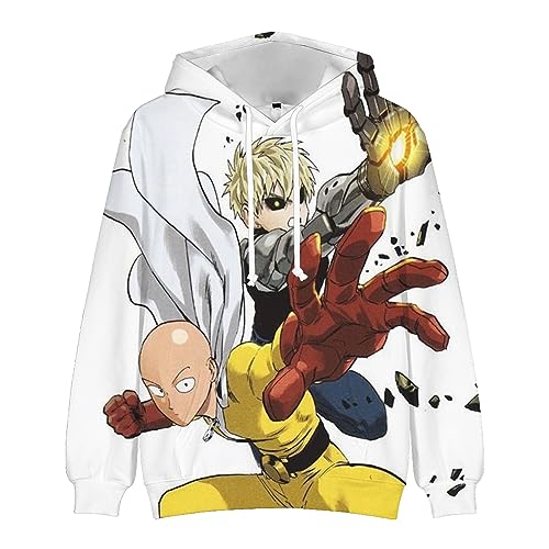 One Punch Man Hoodie Sweatshirt Saitama Hoodie Anime Print Pullover Kapuzen Sweatshirt für Jugendliche Erwachsene Unisex Casual Langarm Sportbekleidung One Punch Man Hoodie Sweatshirt Saitama Hoodie Anime Print Pullover Kapuzen Sweatshirt für Jugendliche Erwachsene Unisex Casual Langarm Sportbekleidung von Anjinguang