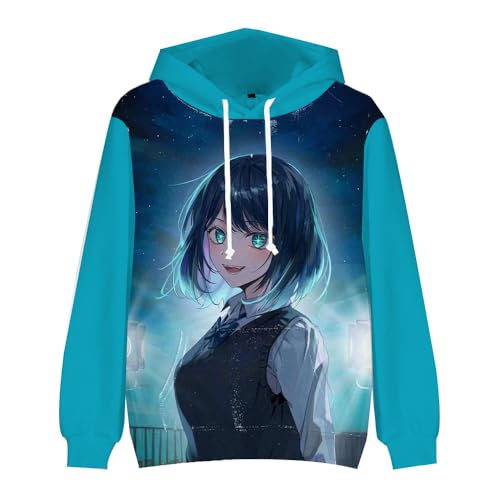 Unisex Anime Sweatshirt Oshi no Ko Hoodie Hoshino Ai Akane Kurokawa Cartoon Pullover Kapuze Cosplay Hoodie Casual Sport Langarm Sweatshirt Tops für Oshi no Ko Fans, Typ 2, M von Anjinguang