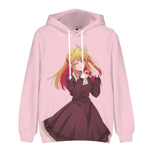 Unisex Anime Sweatshirt Oshi no Ko Hoodie Hoshino Ai Akane Kurokawa Cartoon Pullover Kapuze Cosplay Hoodie Casual Sport Langarm Sweatshirt Tops für Oshi no Ko Fans, Typ 4, XS von Anjinguang