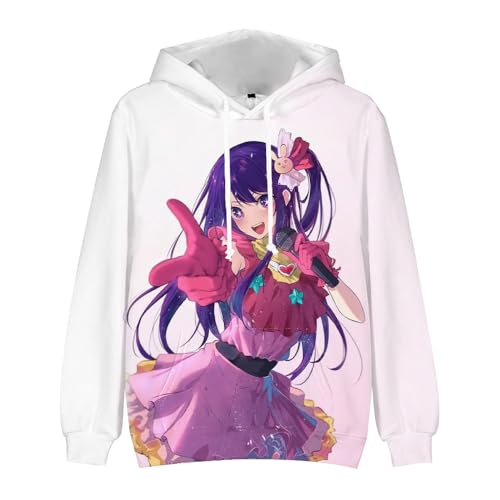 Unisex Anime Sweatshirt Oshi no Ko Hoodie Hoshino Ai Akane Kurokawa Cartoon Pullover Kapuze Cosplay Hoodie Casual Sport Langarm Sweatshirt Tops für Oshi no Ko Fans, Typ 5, 3XL von Anjinguang