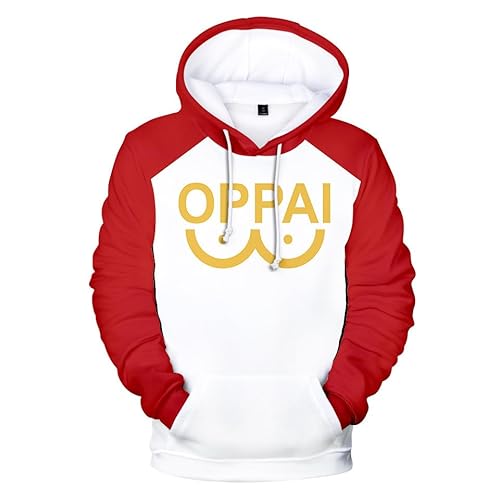 Unisex Saitama Hoodie Anime Saitama Cosplay Kostüm Pullover Oversized Genos Figur Gedruckt Langarm Kapuzenpullover Sweatshirt, Typ 4, S von Anjinguang