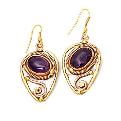 Anju E2207 Ohrringe aus gemischtem Metall mit Amethyst von Anju