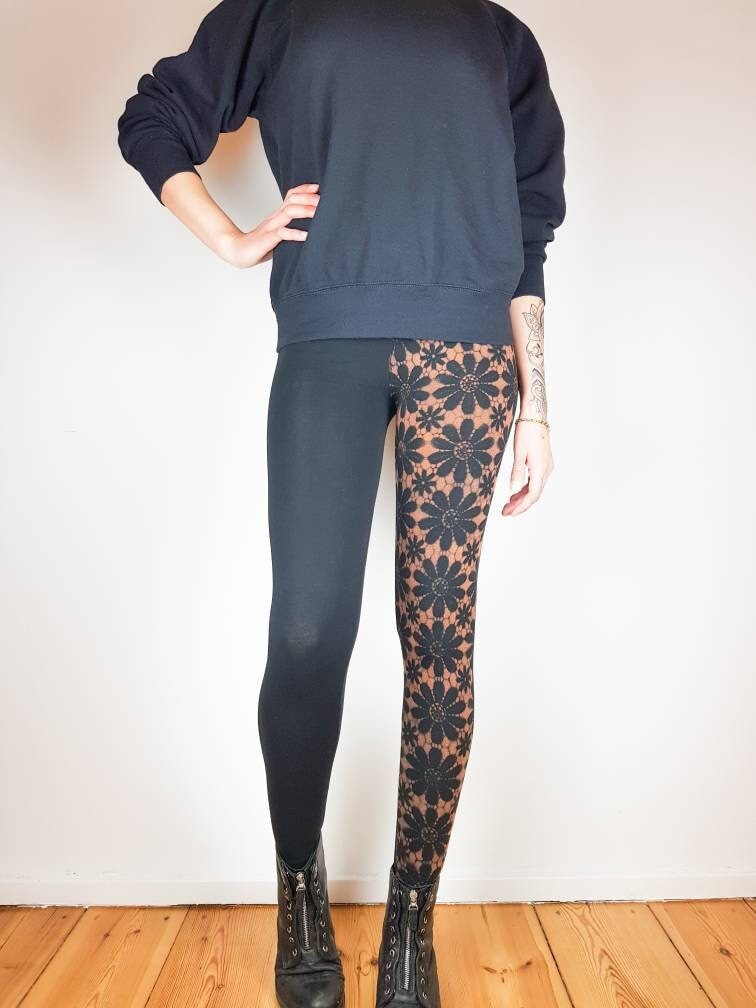 Boho Blumen Leggings Mit Vintagemuster, Plussize Oversize Curvy von AnjuRi