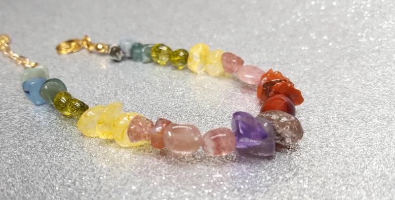 Armband | 19, 5cm Länge +3cm Aus Verschiedenen Arten Von Natursteinen in Nuggetform | 3 X 10 Mm Farben Armband | 19, 5cm Länge +3cm Aus Verschiedenen Arten Von Natursteinen in Nuggetform | 3 X 10 Mm Farben von AnkaaKreationen