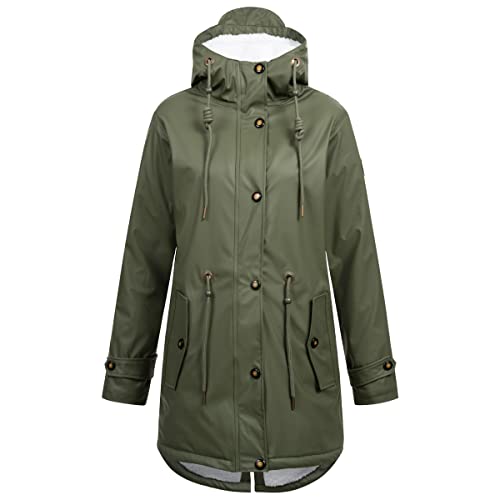 Ankerglut Damen Friesennerz Halifax New Women Regenjacke, Olive, 38 von Ankerglut