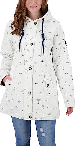 Ankerglut Damen Friesennerz Regenmantel Kapuze Gefüttert Wasserdicht Wetterfest Windbreaker Übergangsjacke Regenjacke, White, 44 Ankerglut Damen Friesennerz Regenmantel Kapuze Gefüttert Wasserdicht Wetterfest Windbreaker Übergangsjacke Regenjacke, White, 44 von Ankerglut