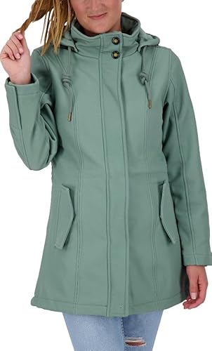 Ankerglut Damen Softshellmantel Kurzmantel mit Kapuze Gefüttert Übergangsjacke #ankergluthimmel Softshelljacke, Slate, 40 Ankerglut Damen Softshellmantel Kurzmantel mit Kapuze Gefüttert Übergangsjacke #ankergluthimmel Softshelljacke, Slate, 40 von Ankerglut
