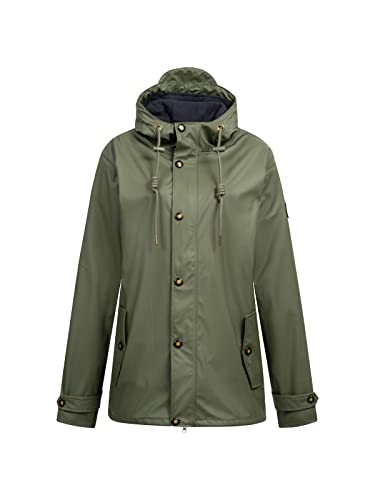 Ankerglut Herren Kapuze Wasserdicht Wetterfest Übergangsjacke #Ankerglutreise Regenjacke, Olive, L von Ankerglut