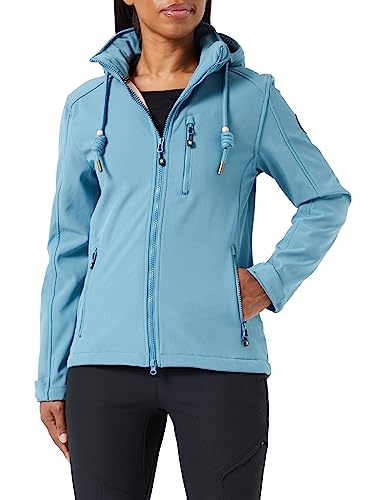 Ankerglut Damen Damen mit Abnehmbarer Kapuze Gefüttert Übergangsjacke Windbreaker #Ankerglutfreude Softshelljacke, smoke, 40 EU von Ankerglut