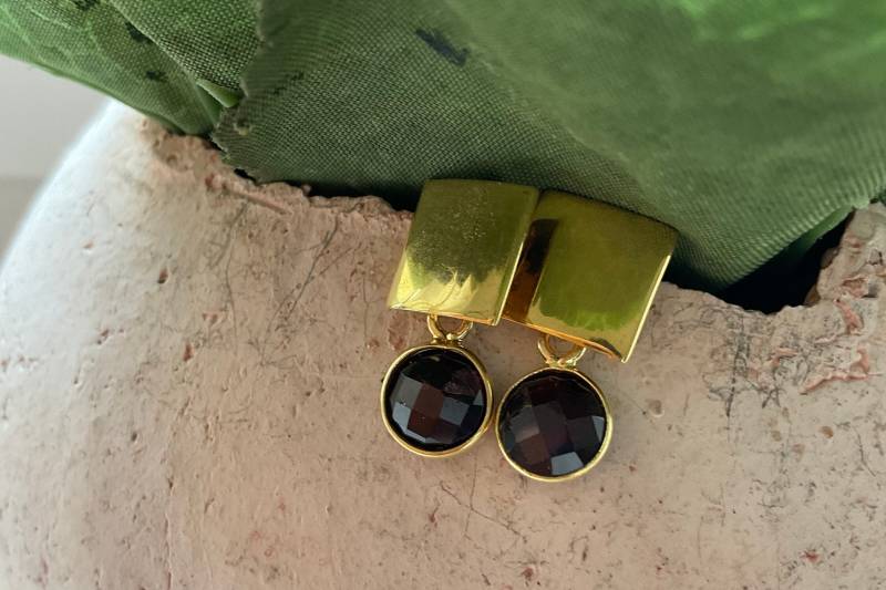 Granat An Gold von AnkesSchmuckdesign