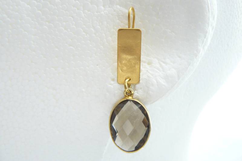 Lange Ohrhänger Mit Rauchquarz von AnkesSchmuckdesign