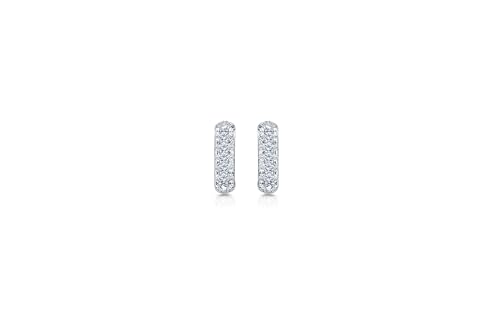 Ankra Damen-Ohrringe Creolen Zirkonia rhodiniert 925er Sterling Silber 13mm AKRJ-ER-0248 von Ankra