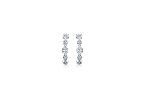Ankra Damen-Ohrringe Creolen Zirkonia rhodiniert 925er Sterling Silber 19,0mm AKRJ-ER-0247 von Ankra