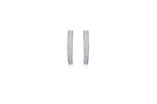 Ankra Damen-Ohrringe Creolen Zirkonia rhodiniert 925er Sterling Silber 19mm AKRJ-ER-0246 von Ankra