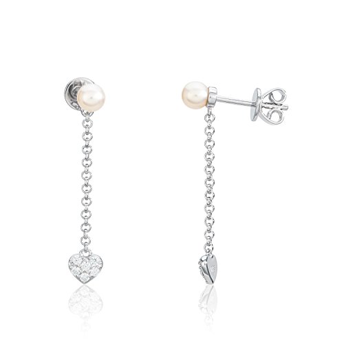 Ankra Damen-Steckerohrringe Herzform rhodiniert aus 925er Sterling Silber VNAKRJ-ER0106 von Ankra