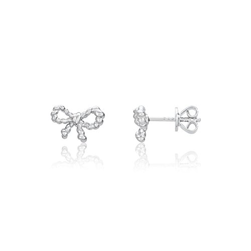 Ankra Damen-Steckerohrringe rhodiniert aus 925er Sterling Silber Schleienform AKRJ-ER-0124 Ankra Damen-Steckerohrringe rhodiniert aus 925er Sterling Silber Schleienform AKRJ-ER-0124 von Ankra