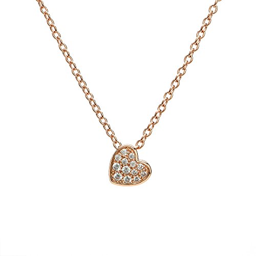 Ankra Damencollier 45cm mit Herzanhänger 925er Sterling-Silber rhodiniert 1VNAKRJ-NL0071 von Ankra