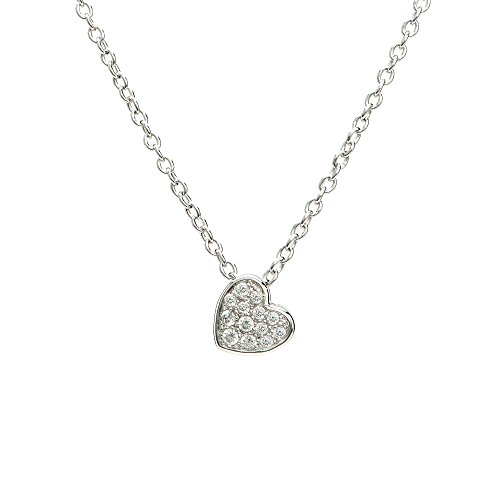 Ankra Damencollier 45cm mit Herzanhänger 925er Sterling-Silber rhodiniert VNAKRJ-NL0070 von Ankra