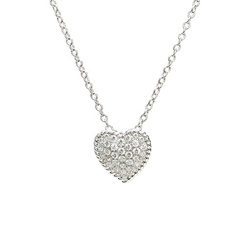 Ankra Damencollier 45cm mit Herzanhänger 925er Sterling-Silber rhodiniert VNAKRJ-NL0075 von Ankra