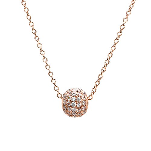 Ankra Damencollier 45cm mit Kugelanhänger 925er Sterling-Silber rhodiniert VNAKRJ-NL0090 von Ankra