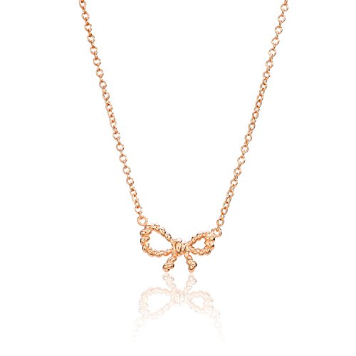 Ankra Damencollier 45cm mit Schleifenanhänger 925er Sterling-Silber rhodiniert VNAKRJ-NL0122 von Ankra