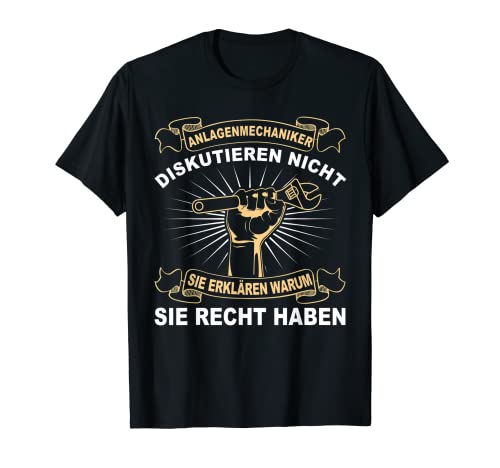 Herren Anlagenmechaniker Installateur Sanitärinstallateur Klempner T-Shirt von Anlagenmechaniker Sanitär Klempner Heizungsbauer