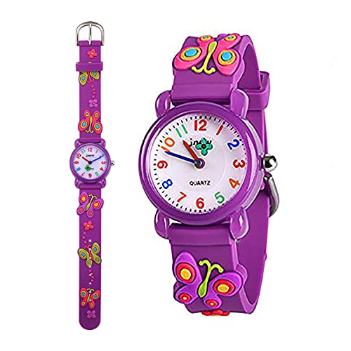 Anloo Mädchen Jungen Kleine Kinder Niedlich Uhr Armbanduhr Zeit Lehrer,Silikon Kinderuhr 3D Cute Cartoon Wasserdicht Lehruhr Geschenk für Kids Kinder Kleine Mädchen Jungen von Anloo