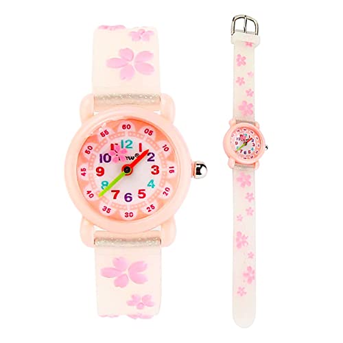 Anloo Mädchen Jungen Kleine Kinder Niedlich Uhr Armbanduhr Zeit Lehrer,Silikon Kinderuhr 3D Cute Cartoon Wasserdicht Lehruhr Geschenk für Kids Kinder Kleine Mädchen Jungen von Anloo