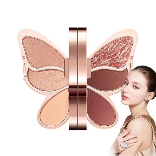 Anloximt Augen-Make-up-Palette, Augen-Make-up-Palette - 6 Farben Make-up-Lidschatten-Paletten - Schweißfestes Augen-Make-up, langanhaltendes Glitzer-Lidschatten-Schimmer-Make-up Anloximt Augen-Make-up-Palette, Augen-Make-up-Palette - 6 Farben Make-up-Lidschatten-Paletten - Schweißfestes Augen-Make-up, langanhaltendes Glitzer-Lidschatten-Schimmer-Make-up von Anloximt