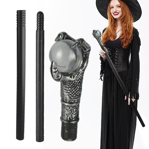 Anloximt Halloween-Zepter-Spazierstock-Spielzeug - Halloween Zauberstab Stock,Halloween-König, Cosplay-Requisite, Kostümzubehör, Halloween-Party-Themenzubehör für Erwachsene und Kinder von Anloximt