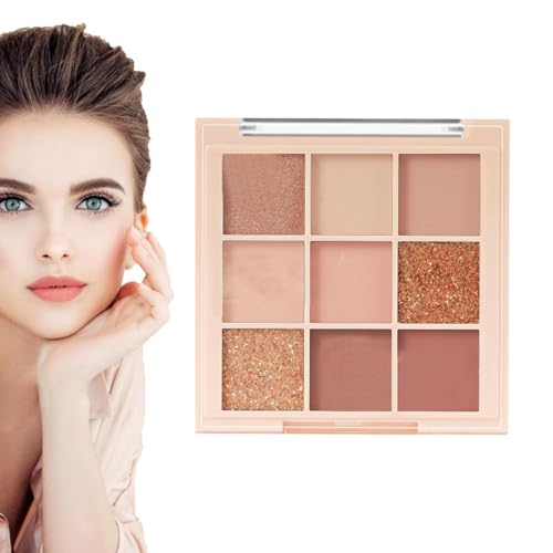 Anloximt Lidschatten-Make-up,9-Farben-Lidschatten-Palette | Schimmernde Glitzer-Make-up-Palette, Lidschatten-Make-up-Palette für Frauen und Mädchen von Anloximt