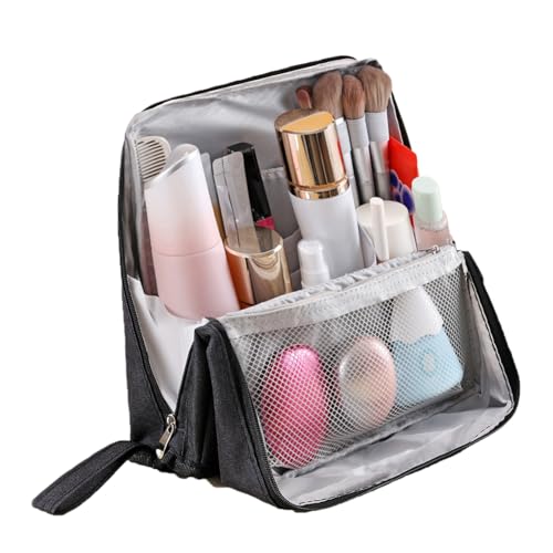 Anloximt Makeup-Tasche,Aufbewahrungsset Für Make-Up - Oxford Stoff Kosmetik Organizer Wasserdicht Mit Mehreren Fächern Für Reisen Schule Zuhause von Anloximt