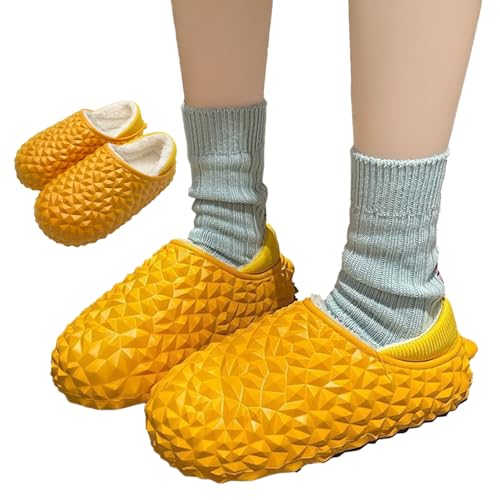 Bootie-Hausschuhe, Leise, volle Hausschuhe in Durian-Form, Rutschfeste Damenschuhe für den Innen- und Außenbereich für den Innenhof, Wohnzimmer, Schlafzimmer, Reisen Anloximt von Anloximt